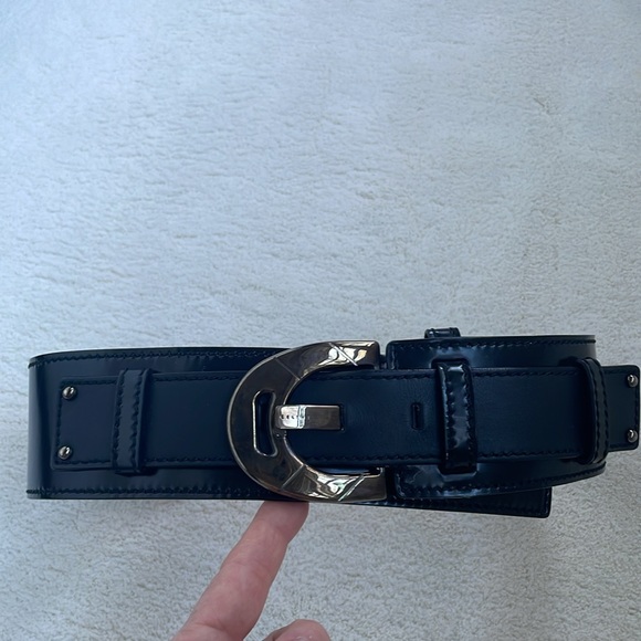 CELINE BLACK LEATHER BELT, XS - Picture 11 of 14